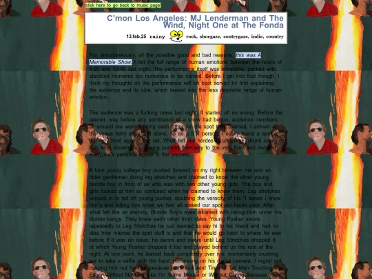 musicreviews/musicblog/mjlenderman screenshot