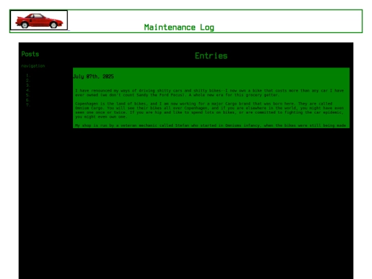 log screenshot