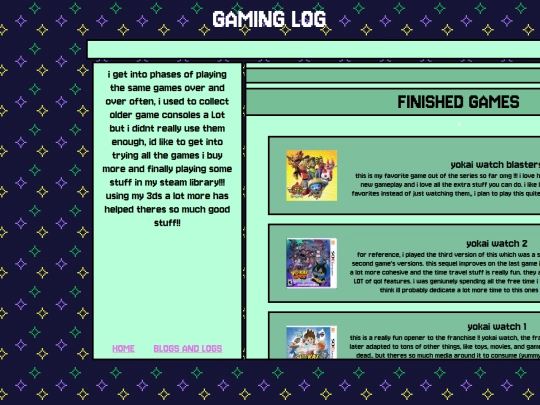 gaminglog screenshot