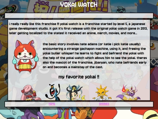 shrines/yokaiwatch screenshot