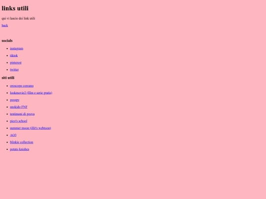 links screenshot