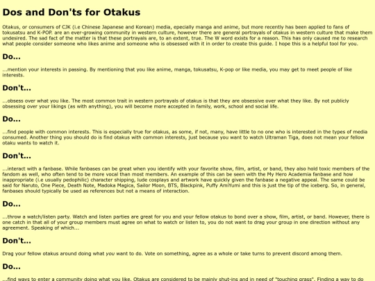 dos_donts_for_otakus screenshot
