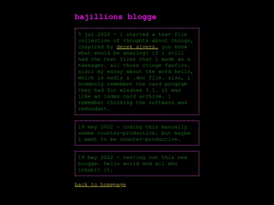blogge screenshot