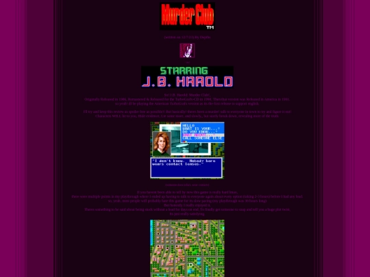 TurboGrafx/MurderClub/MurderClub screenshot