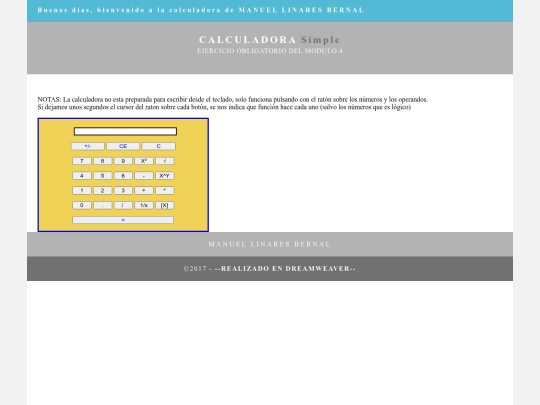 calculadora screenshot