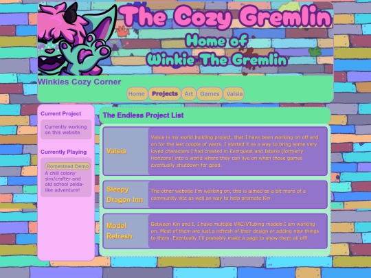 projects screenshot