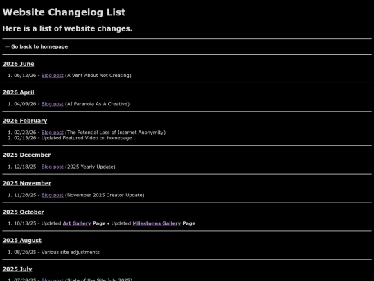 changelog screenshot