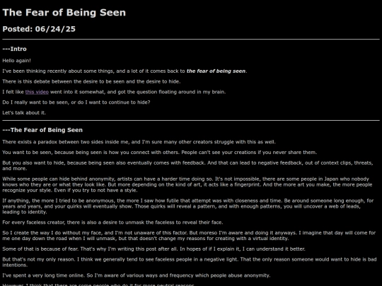 p/2025/fear-of-being-seen screenshot