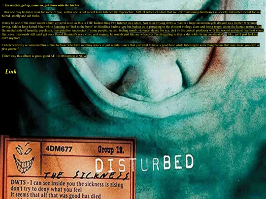 Muzix Talk related stuff/disturbed shit/imsickmommyfuckyou screenshot
