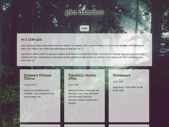 gintasting screenshot