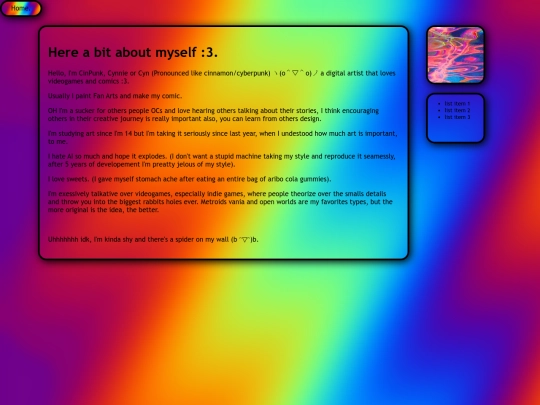 Info Page/Mypage screenshot