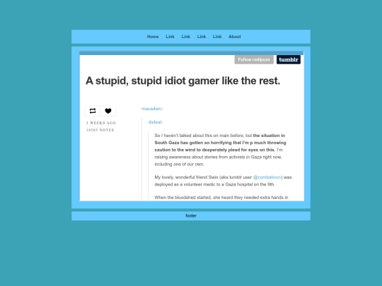 Blog screenshot