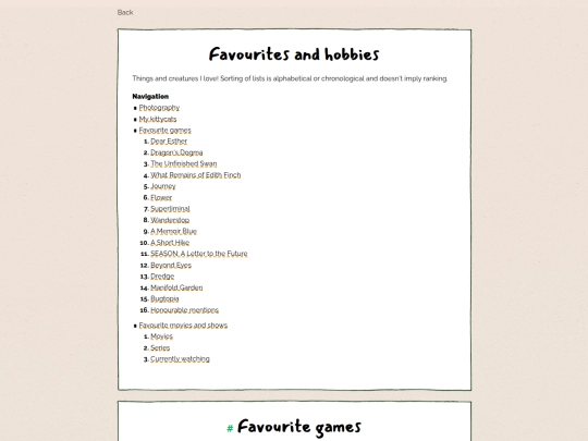 interests screenshot