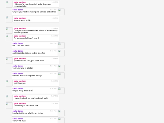messages screenshot