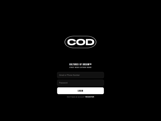 login screenshot