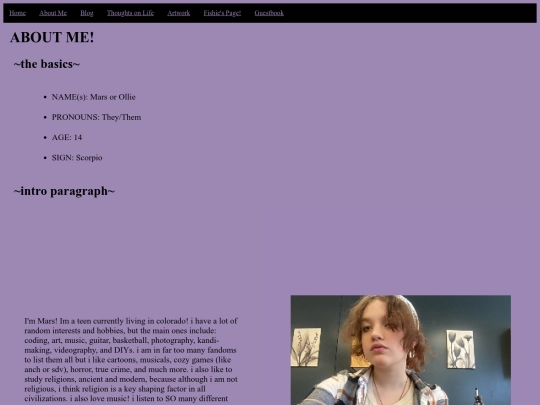 aboutme screenshot