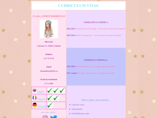 Ejercicio08.html/CurriculumVitae screenshot