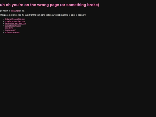 bruhzone/webring screenshot