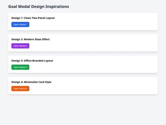 Modal Options screenshot