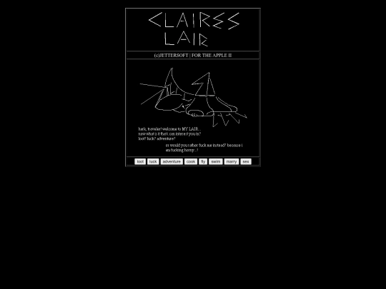Claireslair screenshot