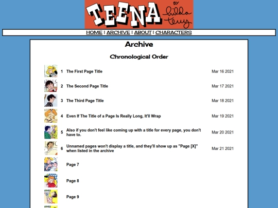 archive screenshot