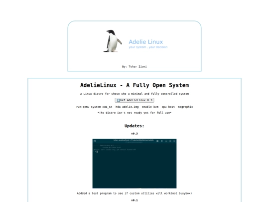 adelielinux screenshot