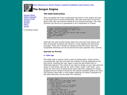 code/gorgon/scripting/said screenshot