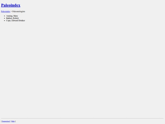 paleoindex/paleontologists screenshot