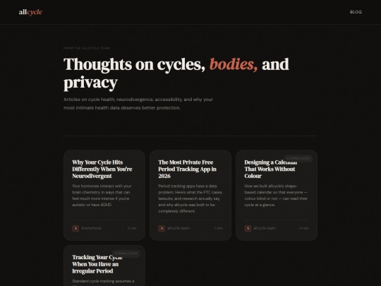 allcycle/blog screenshot