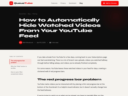 queuetube/blog/hide-watched-videos screenshot