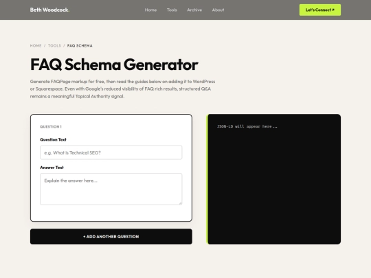 tools/faq-schema-generator screenshot