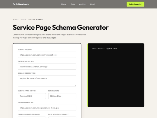 tools/service-schema-generator screenshot