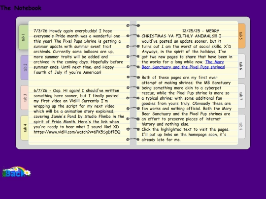 Blog screenshot