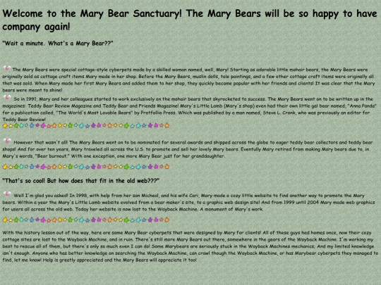 TheMaryBearSanctuary screenshot