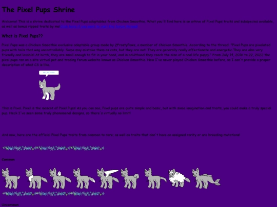 ThePixelPupsShrine screenshot
