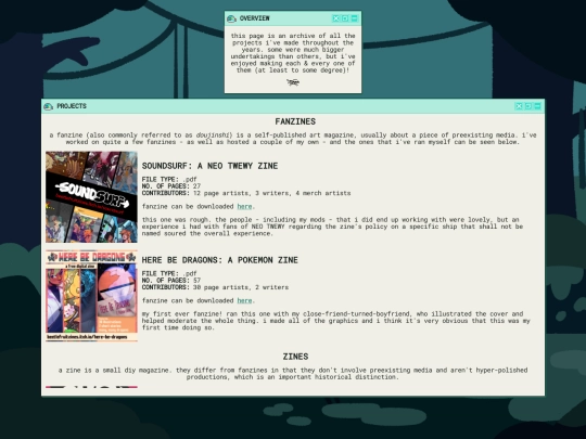 projects screenshot
