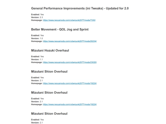 modlist screenshot