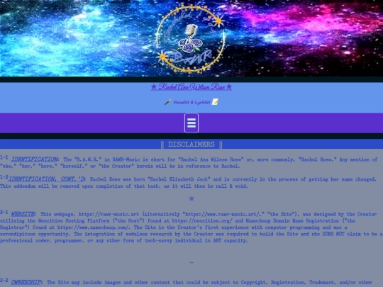 disclaimers screenshot