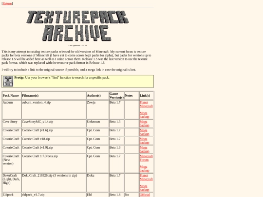 mclegacy/tparchive screenshot