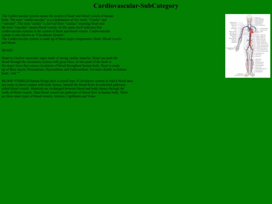 Cardiovascular-Subcategory screenshot