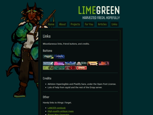 links screenshot