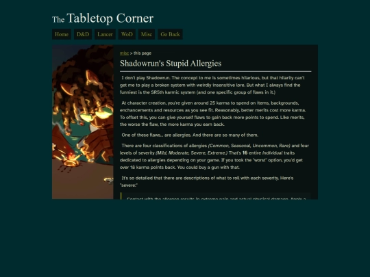 tabletop/allergies screenshot