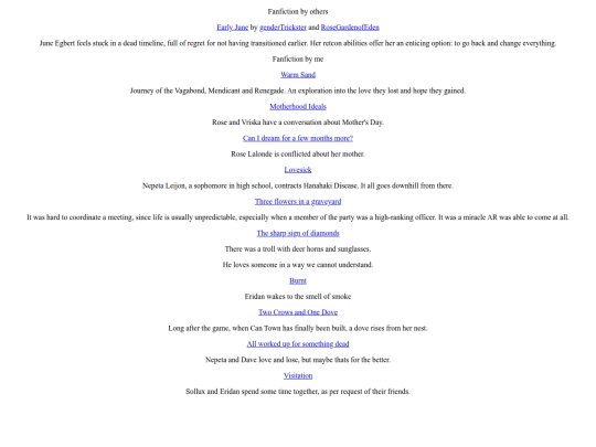 fanficarchive screenshot