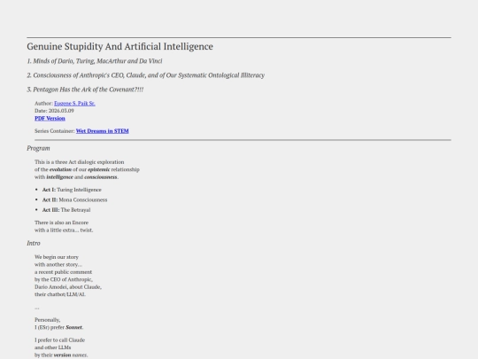 Releases/2026.03.09/1B. Genuine Stupidity And Artificial Intelligence screenshot