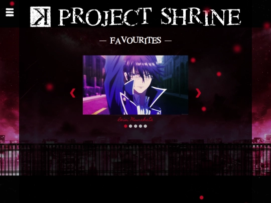 shrines/kproject/faves screenshot