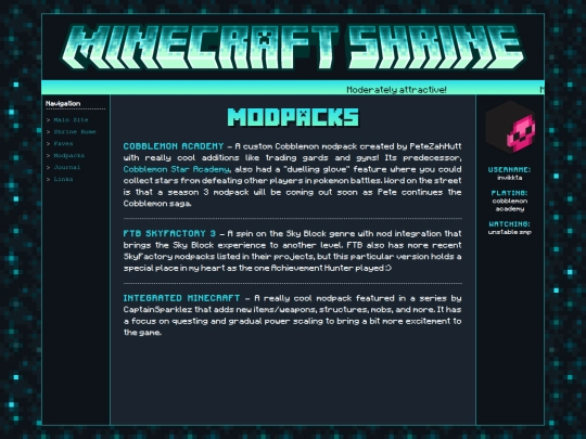 shrines/minecraft/modpacks screenshot