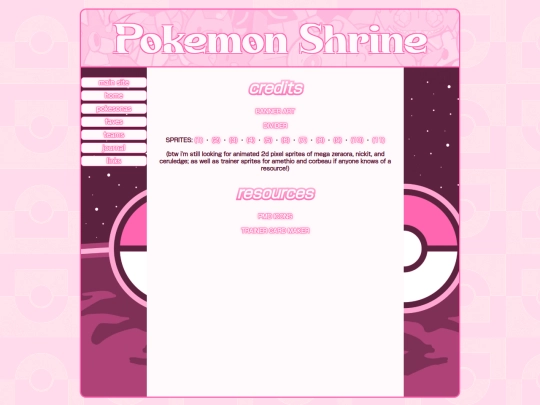 shrines/pokemon/links screenshot