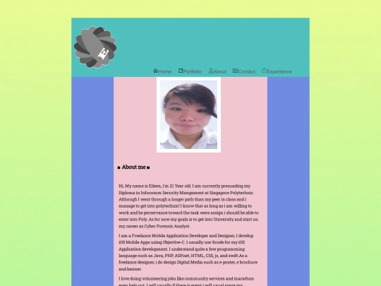 aboutme screenshot