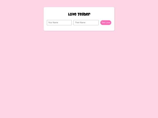 lovetester screenshot