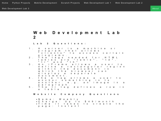 webDevLab2 screenshot